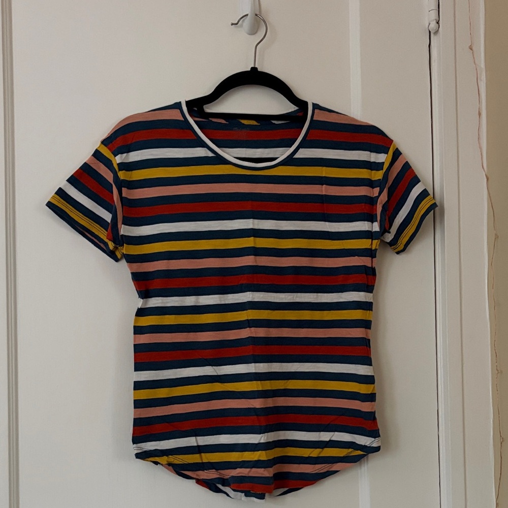 Madewell Short-Sleeve Crewneck Tee in Navy, Red, Mustard, White, Tan